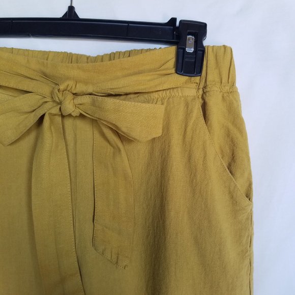 Thread & Supply Mustard Yellow Wide Leg Crop Pants - Picture 7 of 11